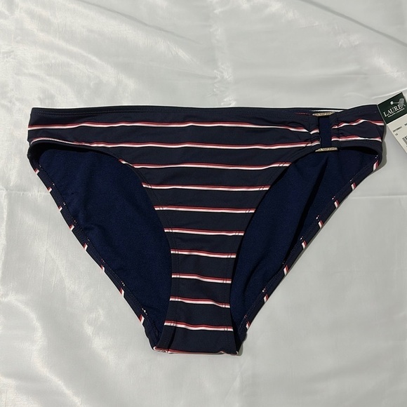 Lauren Ralph Lauren Metallic-Ring‎ Bikini Swim Bottoms size 12 - Picture 1 of 5